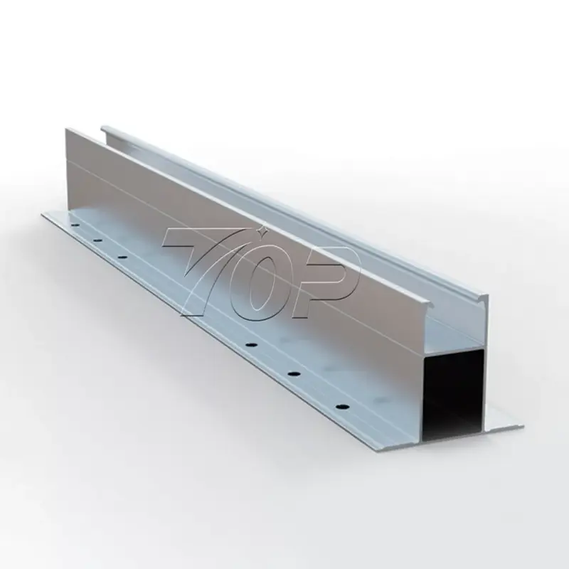 Minirail systém pre lichobežníkovú kovovú strechu solárne